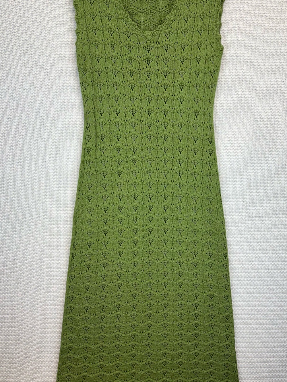 Green Beach Chic Crochet Maxi Dress By Loft Beach Sz Small Boho Festival Cottage